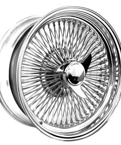 15X7 Standard Chrome 100 Spoke Lowrider Wire Wheels - set of 4