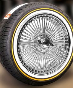 16x7” Chrome 100 Spoke FWD Wire Wheels + Original Vogue Tires (225/60R16) – Set of 4