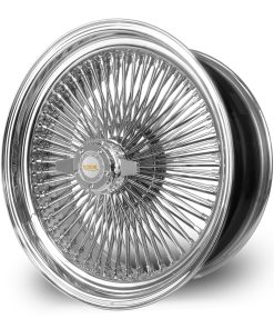 16x7” Luxor Wire Wheels – 100 Spoke Straight Lace Chrome | Standard Offset | Set of 4