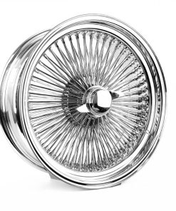 18X8 Standard Chrome 150 Spoke Lowrider Wire Wheels - Set of 4