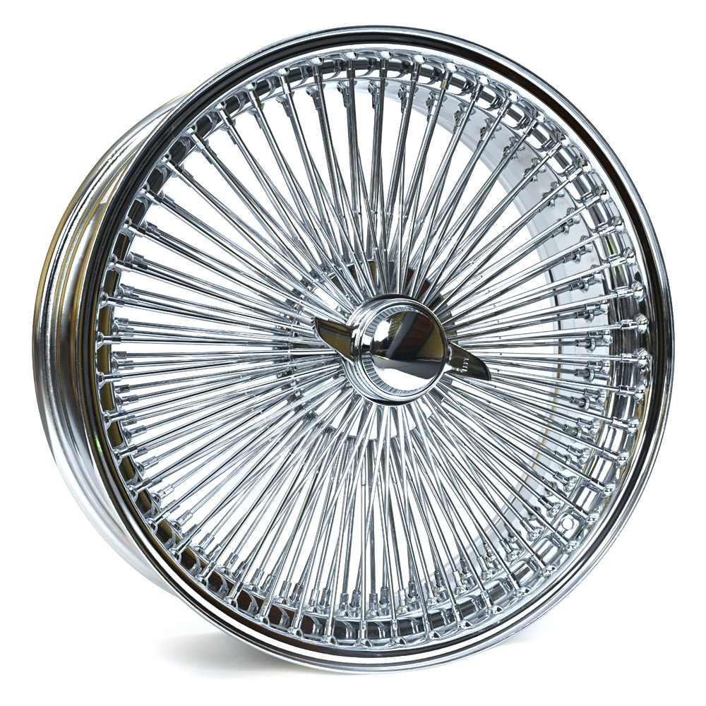20x8" FWD All Chrome 150-Spoke Wire Wheels – Shine All Day, Flex All Night (Set of 4)