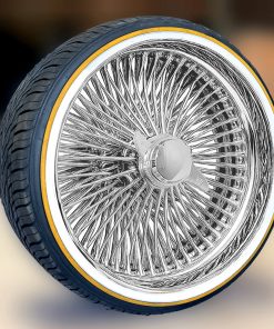 22x8" Chrome Wire Wheels – 150 Spoke with Vogue Tires 265/35R22 – Mounted & Balanced – Set of 4