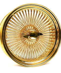 22X8 Standard 150 Spoke All Gold Wire Wheels - Set of 4