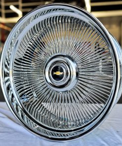 28” Chrome Forged Wire Wheels – Staggered Donk Set (28x9 / 28x10, 6” Lip Rear) | Floating Cap | Custom Show Car Wheels